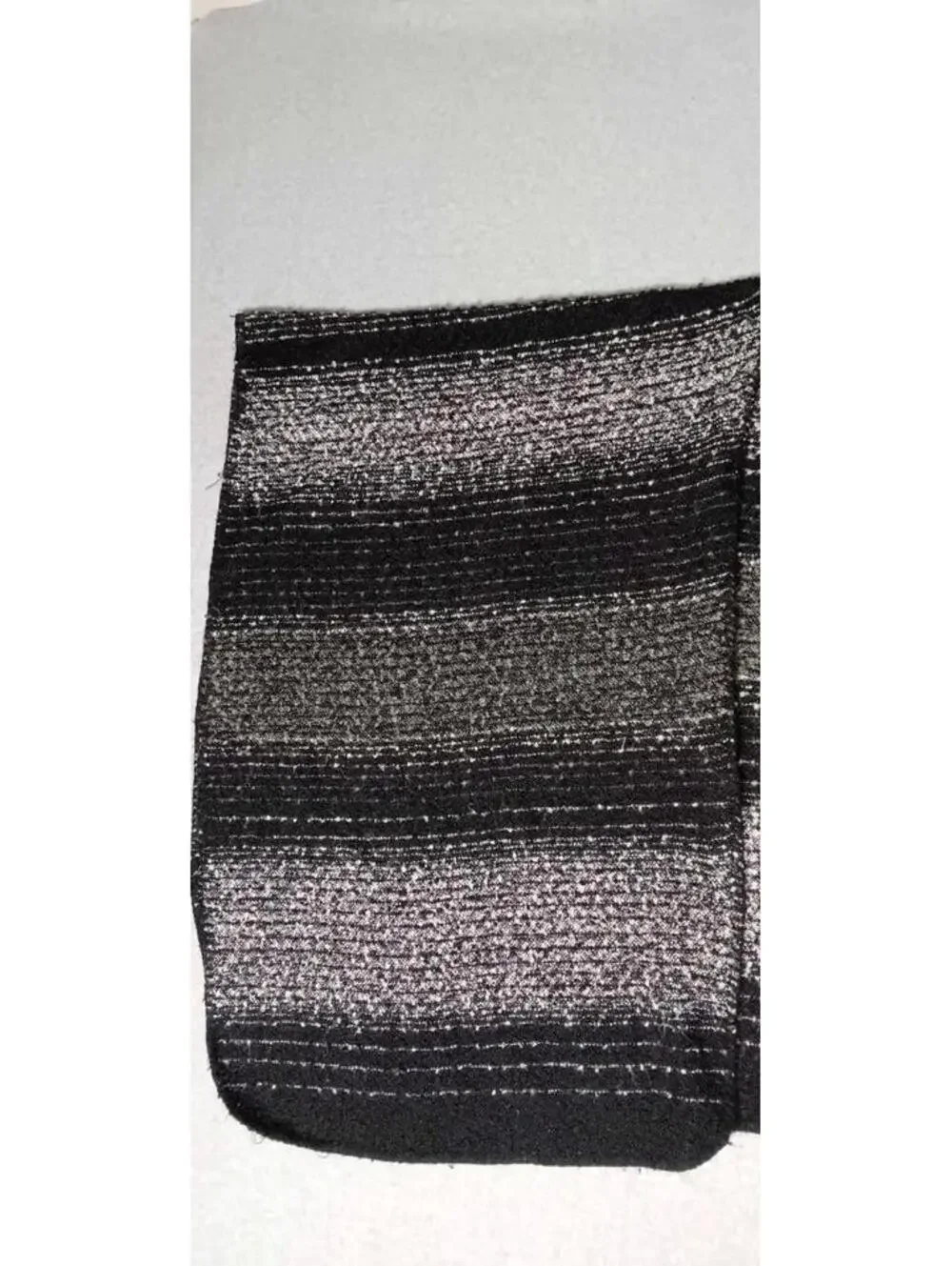 Woolrich Open Shaw Poncho Wrap Unisex One Size Black White And Grey Gray Knit